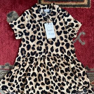 Zara NWT leopard dress :